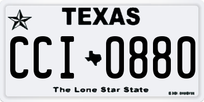 TX license plate CCI0880