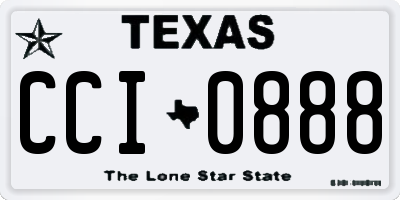 TX license plate CCI0888