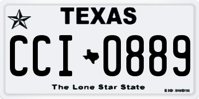 TX license plate CCI0889
