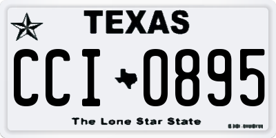 TX license plate CCI0895