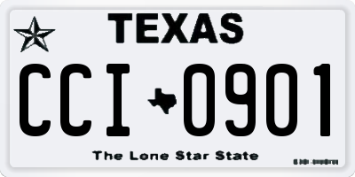TX license plate CCI0901