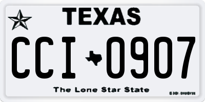 TX license plate CCI0907