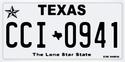 TX license plate CCI0941