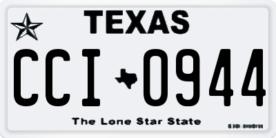 TX license plate CCI0944