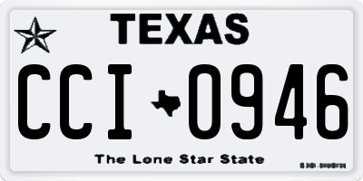 TX license plate CCI0946