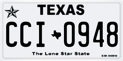 TX license plate CCI0948