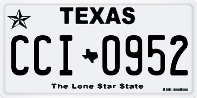 TX license plate CCI0952
