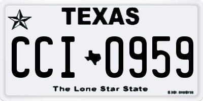 TX license plate CCI0959