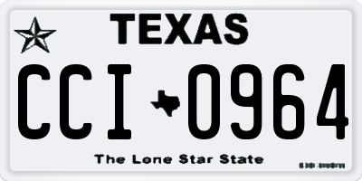 TX license plate CCI0964