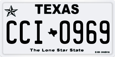 TX license plate CCI0969
