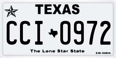 TX license plate CCI0972