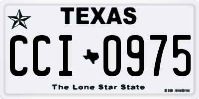 TX license plate CCI0975