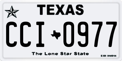 TX license plate CCI0977