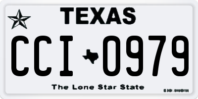 TX license plate CCI0979