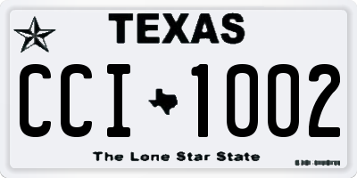 TX license plate CCI1002