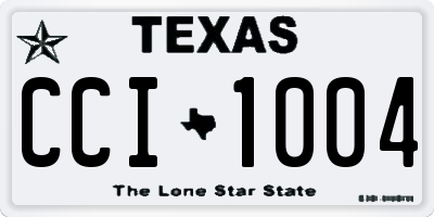 TX license plate CCI1004