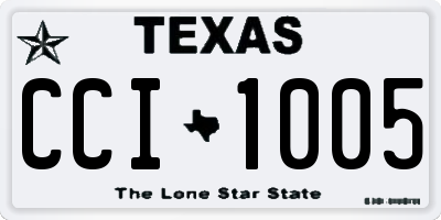 TX license plate CCI1005