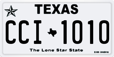 TX license plate CCI1010