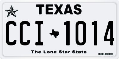 TX license plate CCI1014