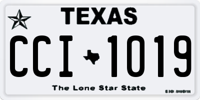 TX license plate CCI1019