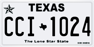 TX license plate CCI1024
