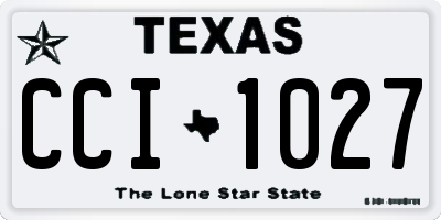 TX license plate CCI1027
