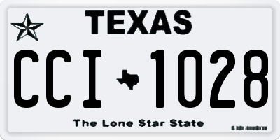 TX license plate CCI1028