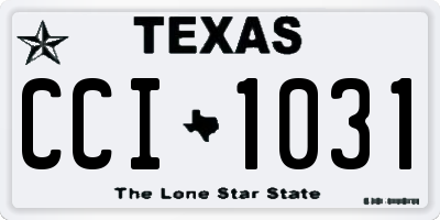 TX license plate CCI1031