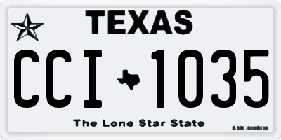 TX license plate CCI1035