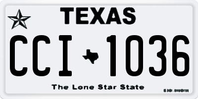TX license plate CCI1036