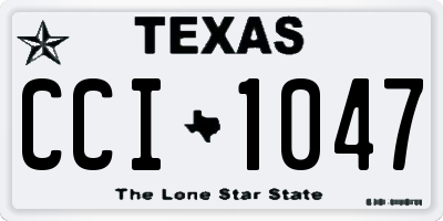 TX license plate CCI1047