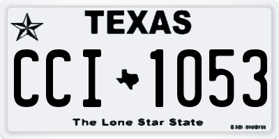 TX license plate CCI1053
