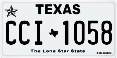 TX license plate CCI1058