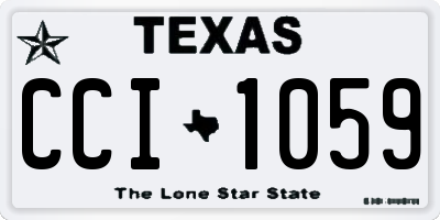 TX license plate CCI1059