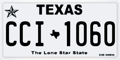 TX license plate CCI1060