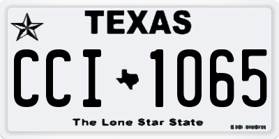 TX license plate CCI1065
