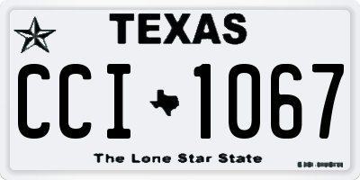 TX license plate CCI1067