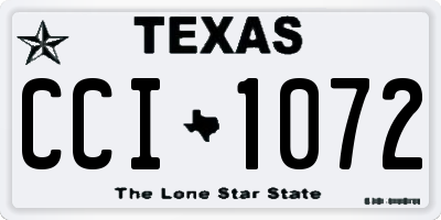 TX license plate CCI1072
