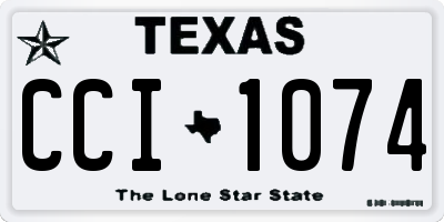 TX license plate CCI1074