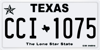 TX license plate CCI1075