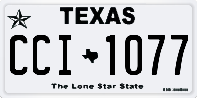 TX license plate CCI1077