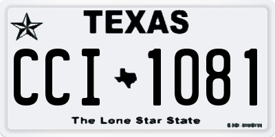 TX license plate CCI1081