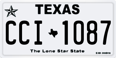 TX license plate CCI1087