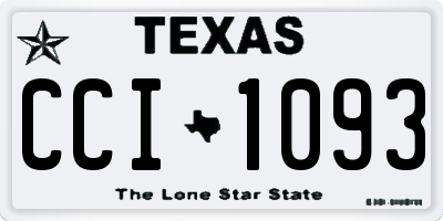 TX license plate CCI1093