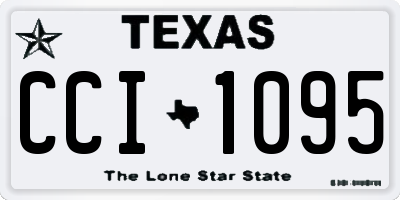 TX license plate CCI1095