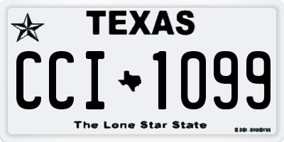 TX license plate CCI1099