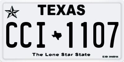 TX license plate CCI1107