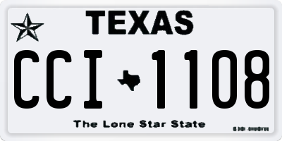 TX license plate CCI1108