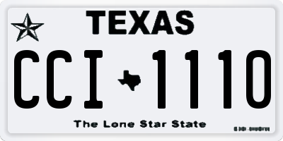 TX license plate CCI1110