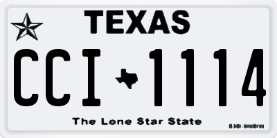TX license plate CCI1114